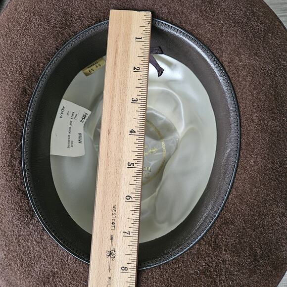 Adam 101 Corral Adam Western Cowboy Felt Hat Mens Size Small 6 3/4 Pampa Brown - Picture 16 of 16